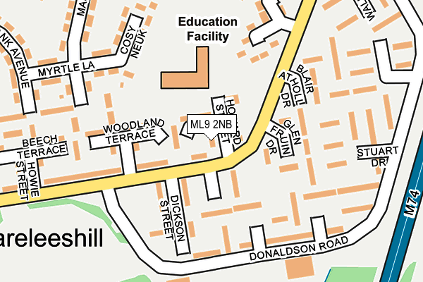 ML9 2NB map - OS OpenMap – Local (Ordnance Survey)