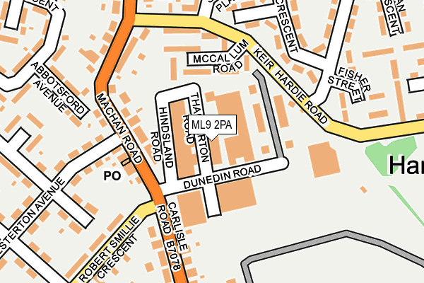 ML9 2PA map - OS OpenMap – Local (Ordnance Survey)