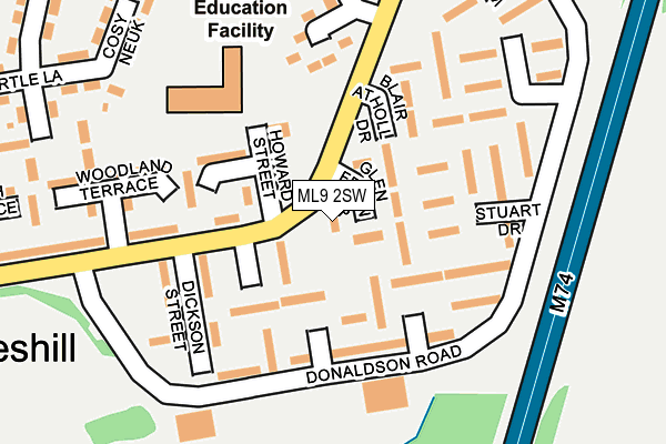 ML9 2SW map - OS OpenMap – Local (Ordnance Survey) ML9 2SW map - OS OpenMap – Local (Ordnance Survey)