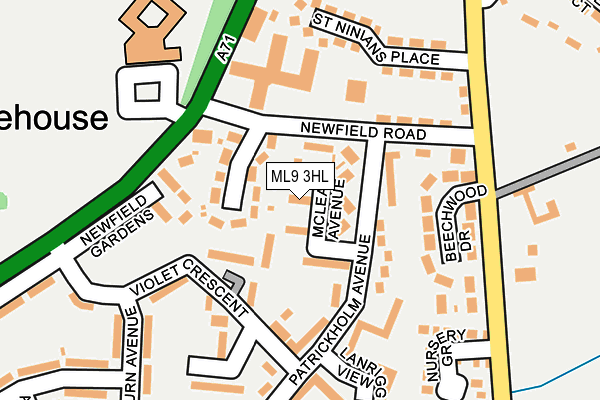 ML9 3HL map - OS OpenMap – Local (Ordnance Survey) ML9 3HL map - OS OpenMap – Local (Ordnance Survey)