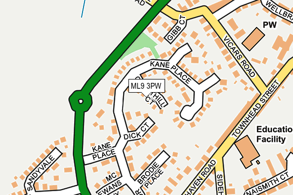 ML9 3PW map - OS OpenMap – Local (Ordnance Survey) ML9 3PW map - OS OpenMap – Local (Ordnance Survey)