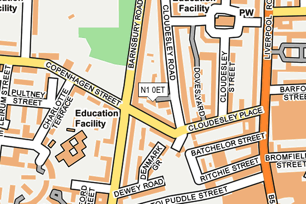 N1 0ET map - OS OpenMap – Local (Ordnance Survey) N1 0ET map - OS OpenMap – Local (Ordnance Survey)