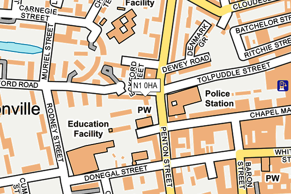 N1 0HA map - OS OpenMap – Local (Ordnance Survey) N1 0HA map - OS OpenMap – Local (Ordnance Survey)