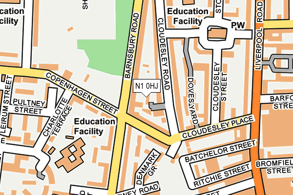 N1 0HJ map - OS OpenMap – Local (Ordnance Survey) N1 0HJ map - OS OpenMap – Local (Ordnance Survey)