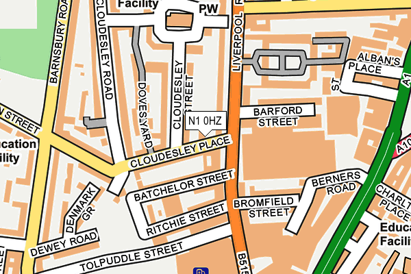 N1 0HZ map - OS OpenMap – Local (Ordnance Survey) N1 0HZ map - OS OpenMap – Local (Ordnance Survey)