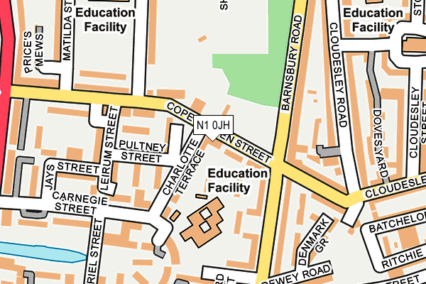 N1 0JH map - OS OpenMap – Local (Ordnance Survey)
