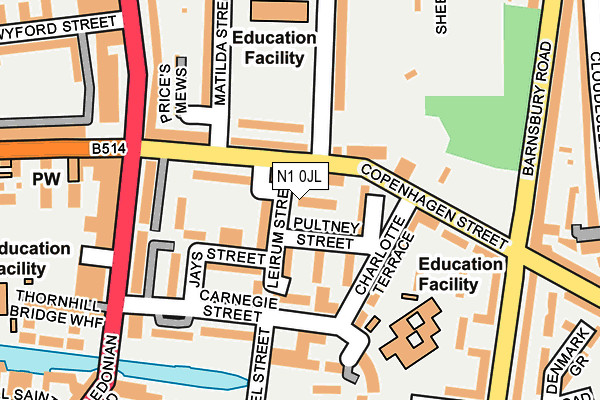 N1 0JL map - OS OpenMap – Local (Ordnance Survey) N1 0JL map - OS OpenMap – Local (Ordnance Survey)