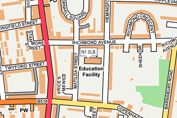N1 0LB map - OS OpenMap – Local (Ordnance Survey) N1 0LB map - OS OpenMap – Local (Ordnance Survey)