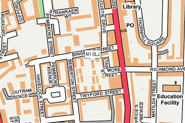 N1 0LJ map - OS OpenMap – Local (Ordnance Survey) N1 0LJ map - OS OpenMap – Local (Ordnance Survey)