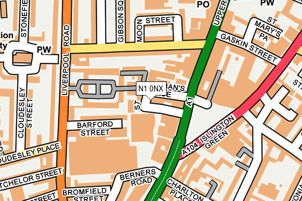 N1 0NX map - OS OpenMap – Local (Ordnance Survey) N1 0NX map - OS OpenMap – Local (Ordnance Survey)