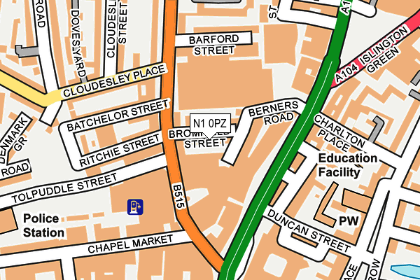 N1 0PZ map - OS OpenMap – Local (Ordnance Survey) N1 0PZ map - OS OpenMap – Local (Ordnance Survey)