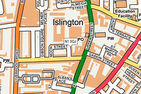 N1 0QJ map - OS OpenMap – Local (Ordnance Survey) N1 0QJ map - OS OpenMap – Local (Ordnance Survey)