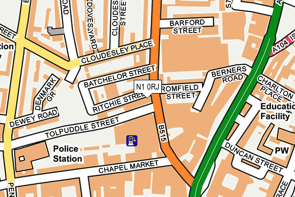 N1 0RJ map - OS OpenMap – Local (Ordnance Survey) N1 0RJ map - OS OpenMap – Local (Ordnance Survey)