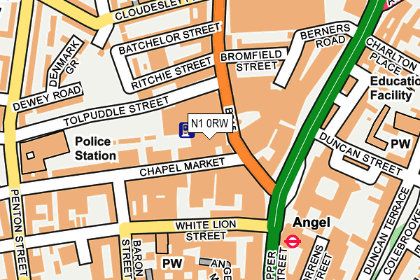 N1 0RW map - OS OpenMap – Local (Ordnance Survey) N1 0RW map - OS OpenMap – Local (Ordnance Survey)