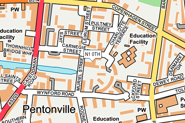 N1 0TH map - OS OpenMap – Local (Ordnance Survey)