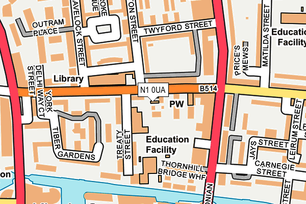 N1 0UA map - OS OpenMap – Local (Ordnance Survey)