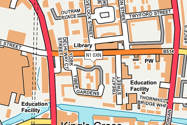 N1 0XN map - OS OpenMap – Local (Ordnance Survey)
