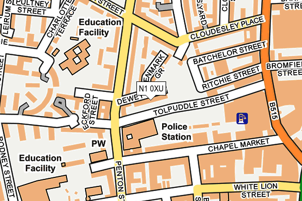 N1 0XU map - OS OpenMap – Local (Ordnance Survey) N1 0XU map - OS OpenMap – Local (Ordnance Survey)