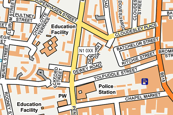 N1 0XX map - OS OpenMap – Local (Ordnance Survey) N1 0XX map - OS OpenMap – Local (Ordnance Survey)