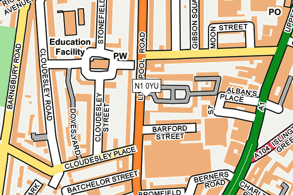 N1 0YU map - OS OpenMap – Local (Ordnance Survey) N1 0YU map - OS OpenMap – Local (Ordnance Survey)