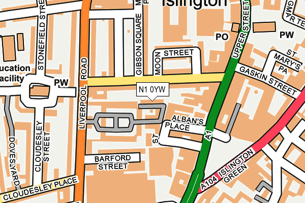 N1 0YW map - OS OpenMap – Local (Ordnance Survey) N1 0YW map - OS OpenMap – Local (Ordnance Survey)