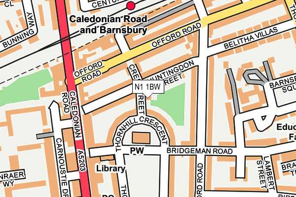 N1 1BW map - OS OpenMap – Local (Ordnance Survey) N1 1BW map - OS OpenMap – Local (Ordnance Survey)