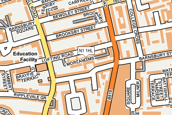 N1 1HL map - OS OpenMap – Local (Ordnance Survey) N1 1HL map - OS OpenMap – Local (Ordnance Survey)