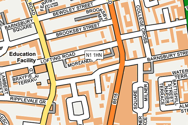 N1 1HN map - OS OpenMap – Local (Ordnance Survey) N1 1HN map - OS OpenMap – Local (Ordnance Survey)