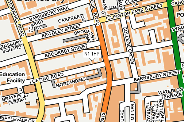 N1 1HP map - OS OpenMap – Local (Ordnance Survey) N1 1HP map - OS OpenMap – Local (Ordnance Survey)