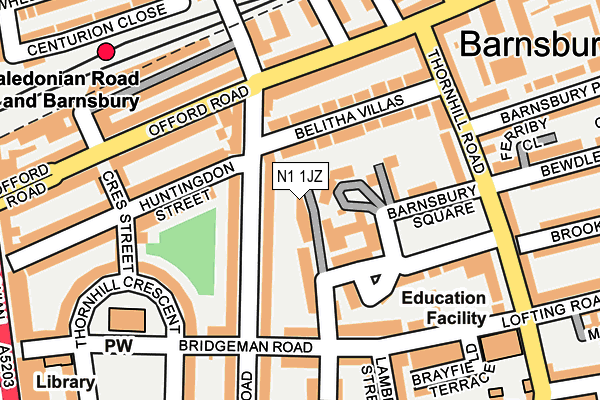 N1 1JZ map - OS OpenMap – Local (Ordnance Survey) N1 1JZ map - OS OpenMap – Local (Ordnance Survey)