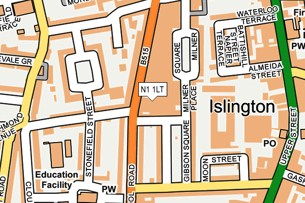 N1 1LT map - OS OpenMap – Local (Ordnance Survey) N1 1LT map - OS OpenMap – Local (Ordnance Survey)