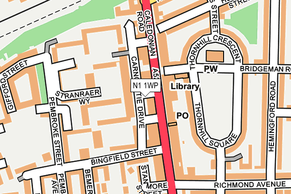 N1 1WP map - OS OpenMap – Local (Ordnance Survey) N1 1WP map - OS OpenMap – Local (Ordnance Survey)