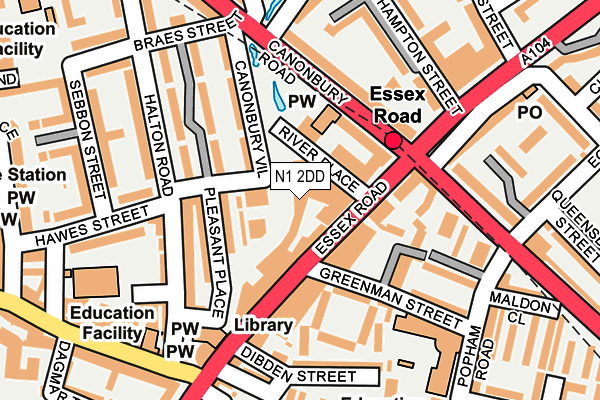 N1 2DD map - OS OpenMap – Local (Ordnance Survey) N1 2DD map - OS OpenMap – Local (Ordnance Survey)