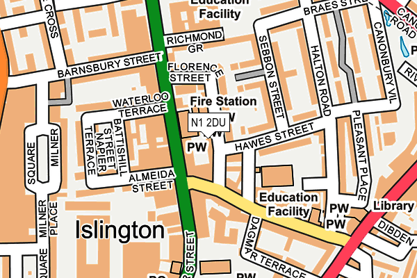 N1 2DU map - OS OpenMap – Local (Ordnance Survey) N1 2DU map - OS OpenMap – Local (Ordnance Survey)