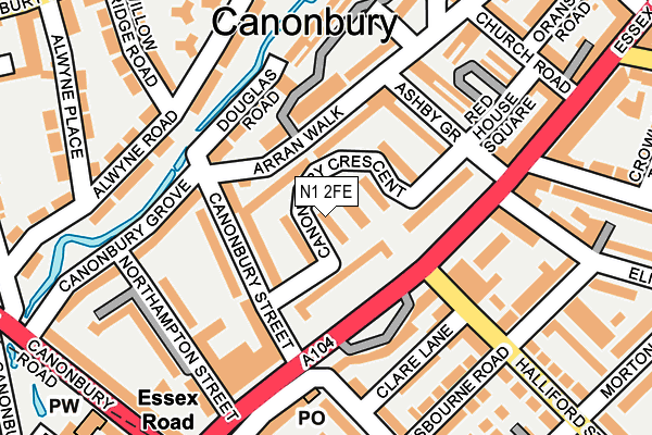 N1 2FE map - OS OpenMap – Local (Ordnance Survey) N1 2FE map - OS OpenMap – Local (Ordnance Survey)