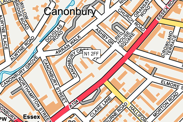 N1 2FF map - OS OpenMap – Local (Ordnance Survey) N1 2FF map - OS OpenMap – Local (Ordnance Survey)