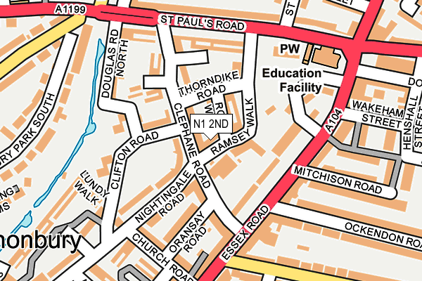 N1 2ND map - OS OpenMap – Local (Ordnance Survey) N1 2ND map - OS OpenMap – Local (Ordnance Survey)