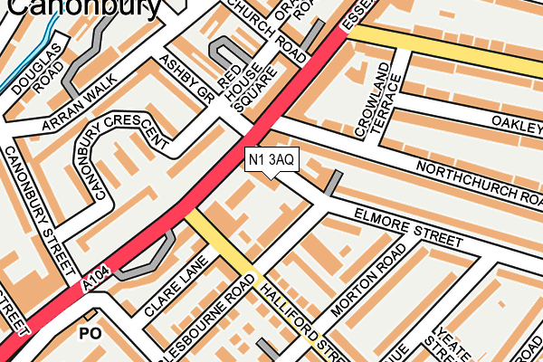 N1 3AQ map - OS OpenMap – Local (Ordnance Survey) N1 3AQ map - OS OpenMap – Local (Ordnance Survey)