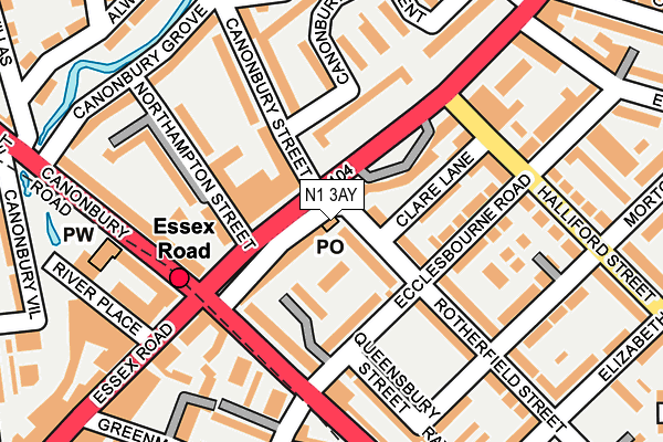 N1 3AY map - OS OpenMap – Local (Ordnance Survey) N1 3AY map - OS OpenMap – Local (Ordnance Survey)