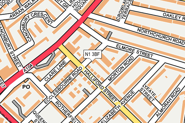 N1 3BF map - OS OpenMap – Local (Ordnance Survey) N1 3BF map - OS OpenMap – Local (Ordnance Survey)