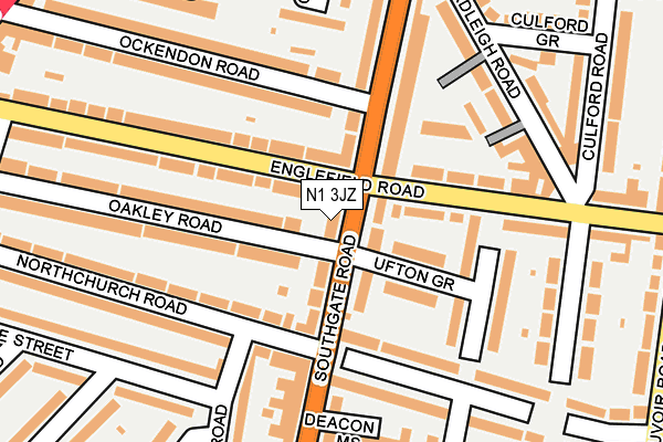 N1 3JZ map - OS OpenMap – Local (Ordnance Survey) N1 3JZ map - OS OpenMap – Local (Ordnance Survey)