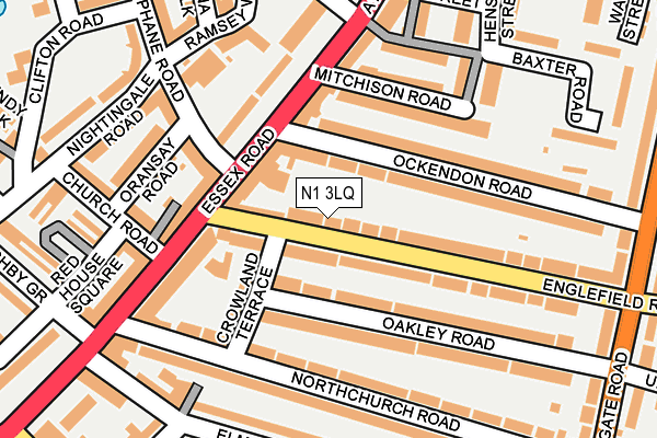 N1 3LQ map - OS OpenMap – Local (Ordnance Survey) N1 3LQ map - OS OpenMap – Local (Ordnance Survey)