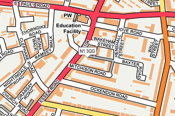 N1 3QG map - OS OpenMap – Local (Ordnance Survey) N1 3QG map - OS OpenMap – Local (Ordnance Survey)
