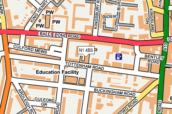 N1 4BS map - OS OpenMap – Local (Ordnance Survey) N1 4BS map - OS OpenMap – Local (Ordnance Survey)