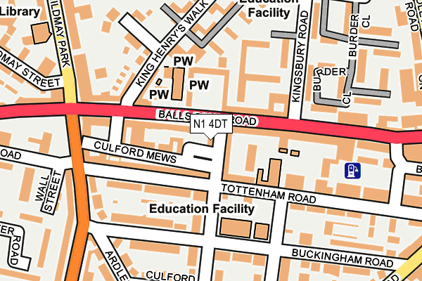 N1 4DT map - OS OpenMap – Local (Ordnance Survey) N1 4DT map - OS OpenMap – Local (Ordnance Survey)