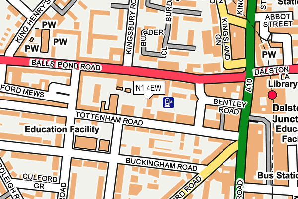 N1 4EW map - OS OpenMap – Local (Ordnance Survey) N1 4EW map - OS OpenMap – Local (Ordnance Survey)