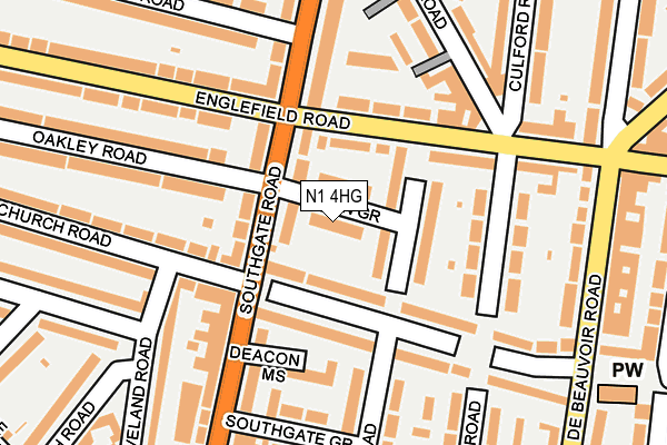 N1 4HG map - OS OpenMap – Local (Ordnance Survey) N1 4HG map - OS OpenMap – Local (Ordnance Survey)