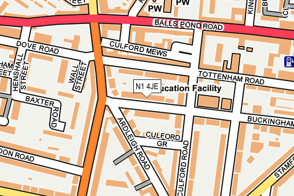N1 4JE map - OS OpenMap – Local (Ordnance Survey) N1 4JE map - OS OpenMap – Local (Ordnance Survey)
