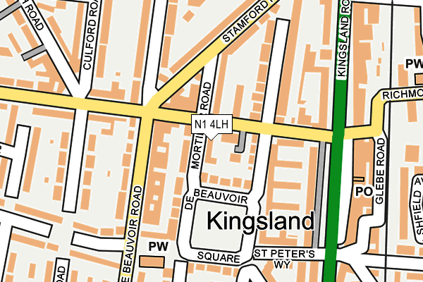 N1 4LH map - OS OpenMap – Local (Ordnance Survey) N1 4LH map - OS OpenMap – Local (Ordnance Survey)