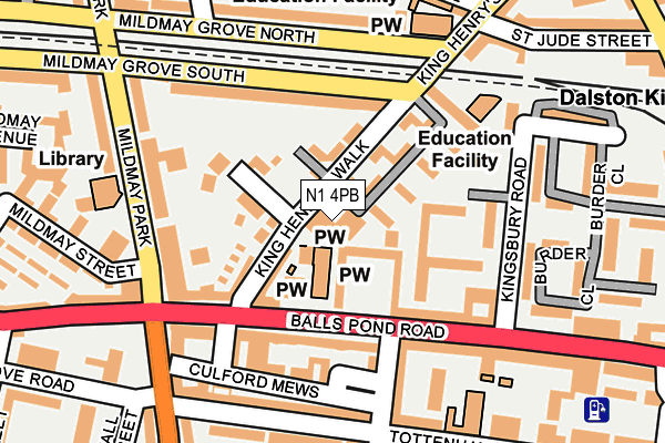 N1 4PB map - OS OpenMap – Local (Ordnance Survey) N1 4PB map - OS OpenMap – Local (Ordnance Survey)